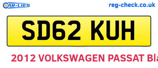 SD62KUH are the vehicle registration plates.