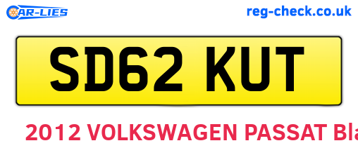 SD62KUT are the vehicle registration plates.