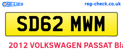 SD62MWM are the vehicle registration plates.