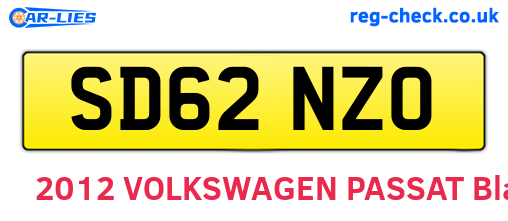 SD62NZO are the vehicle registration plates.