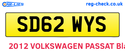 SD62WYS are the vehicle registration plates.