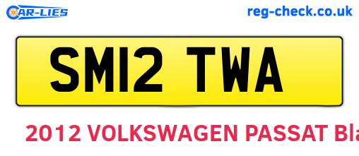 SM12TWA are the vehicle registration plates.