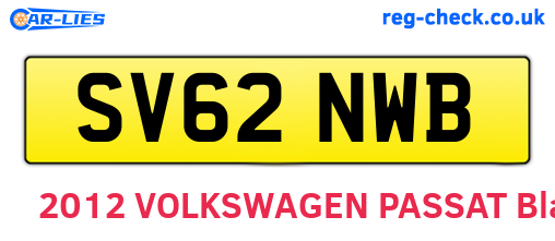SV62NWB are the vehicle registration plates.