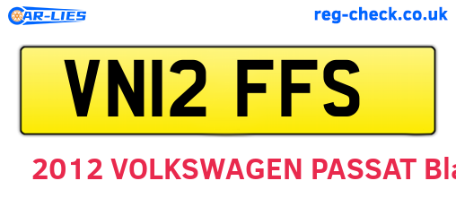 VN12FFS are the vehicle registration plates.