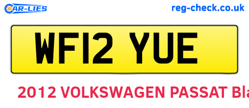 WF12YUE are the vehicle registration plates.