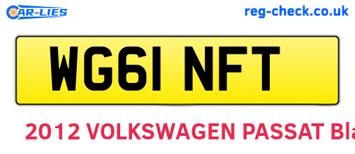 WG61NFT are the vehicle registration plates.