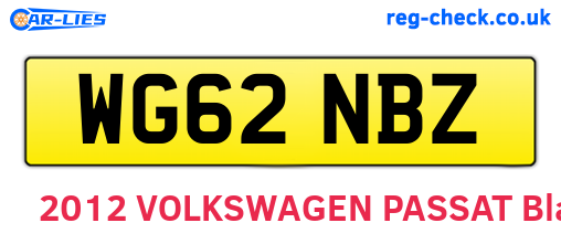 WG62NBZ are the vehicle registration plates.