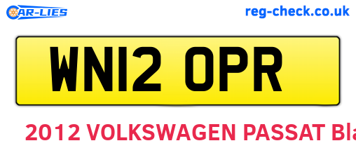 WN12OPR are the vehicle registration plates.
