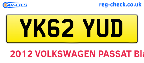YK62YUD are the vehicle registration plates.
