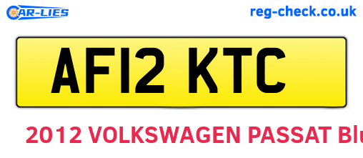 AF12KTC are the vehicle registration plates.