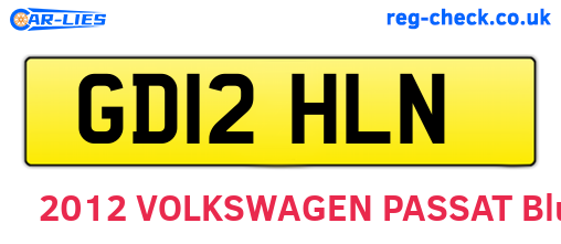 GD12HLN are the vehicle registration plates.