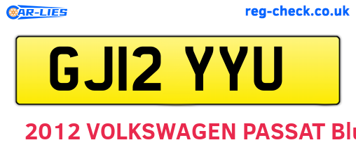GJ12YYU are the vehicle registration plates.