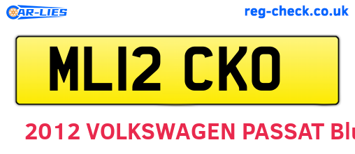 ML12CKO are the vehicle registration plates.