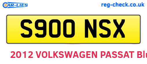 S900NSX are the vehicle registration plates.