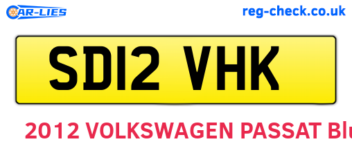 SD12VHK are the vehicle registration plates.