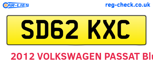SD62KXC are the vehicle registration plates.