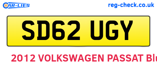 SD62UGY are the vehicle registration plates.