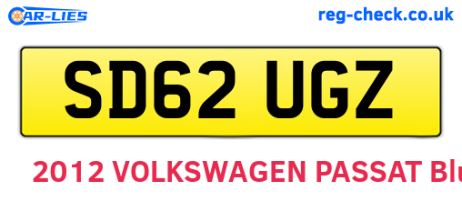 SD62UGZ are the vehicle registration plates.