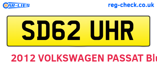SD62UHR are the vehicle registration plates.