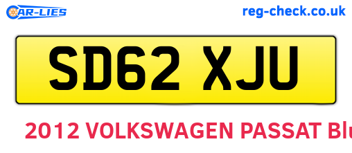 SD62XJU are the vehicle registration plates.