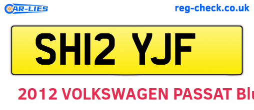 SH12YJF are the vehicle registration plates.