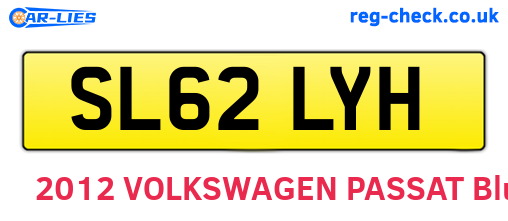 SL62LYH are the vehicle registration plates.