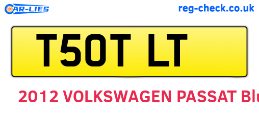 T50TLT are the vehicle registration plates.