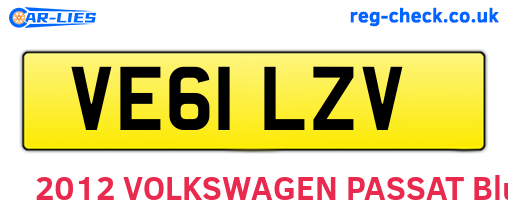 VE61LZV are the vehicle registration plates.