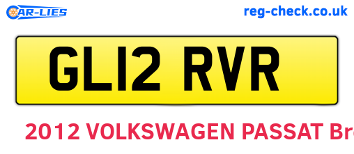 GL12RVR are the vehicle registration plates.