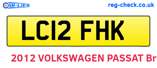 LC12FHK are the vehicle registration plates.