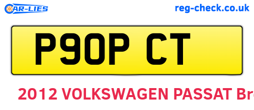 P90PCT are the vehicle registration plates.