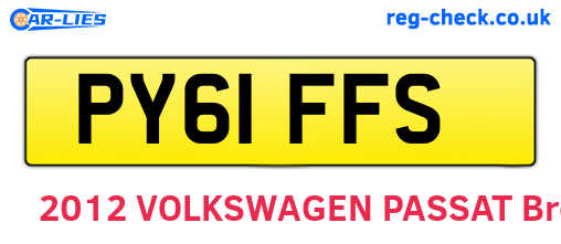 PY61FFS are the vehicle registration plates.
