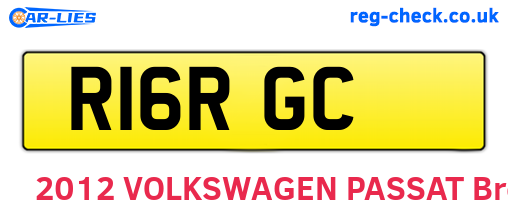 R16RGC are the vehicle registration plates.
