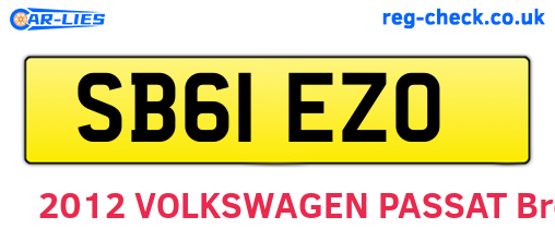 SB61EZO are the vehicle registration plates.
