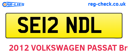 SE12NDL are the vehicle registration plates.