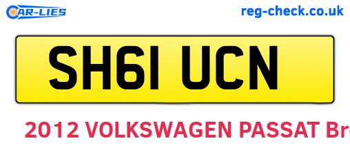 SH61UCN are the vehicle registration plates.
