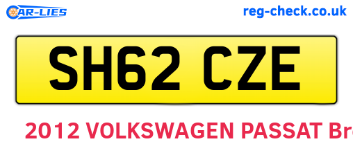 SH62CZE are the vehicle registration plates.