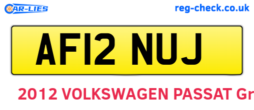 AF12NUJ are the vehicle registration plates.