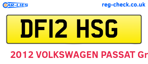 DF12HSG are the vehicle registration plates.