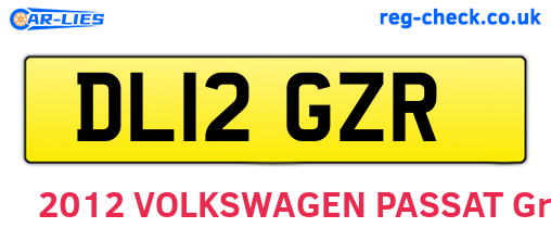 DL12GZR are the vehicle registration plates.