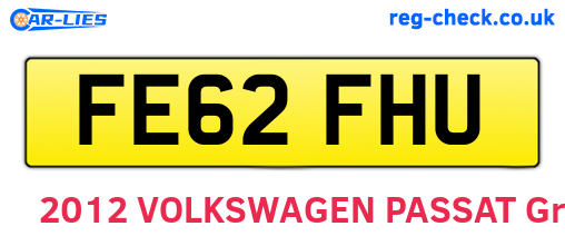 FE62FHU are the vehicle registration plates.