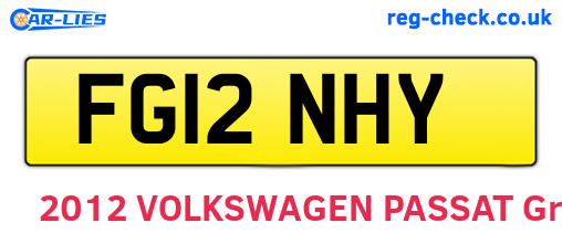 FG12NHY are the vehicle registration plates.