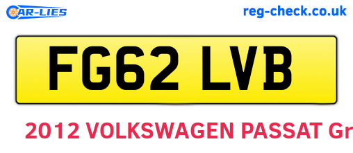 FG62LVB are the vehicle registration plates.