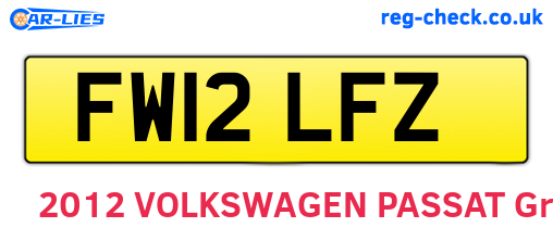 FW12LFZ are the vehicle registration plates.