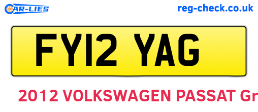 FY12YAG are the vehicle registration plates.