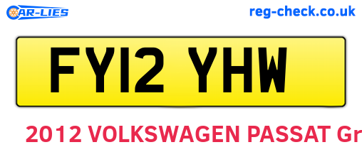 FY12YHW are the vehicle registration plates.