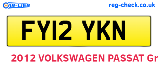 FY12YKN are the vehicle registration plates.
