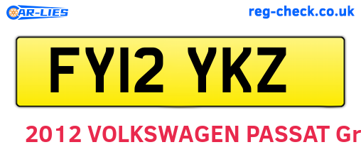 FY12YKZ are the vehicle registration plates.