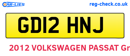 GD12HNJ are the vehicle registration plates.