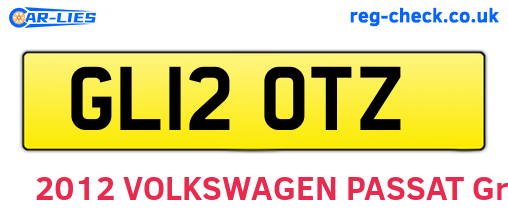 GL12OTZ are the vehicle registration plates.